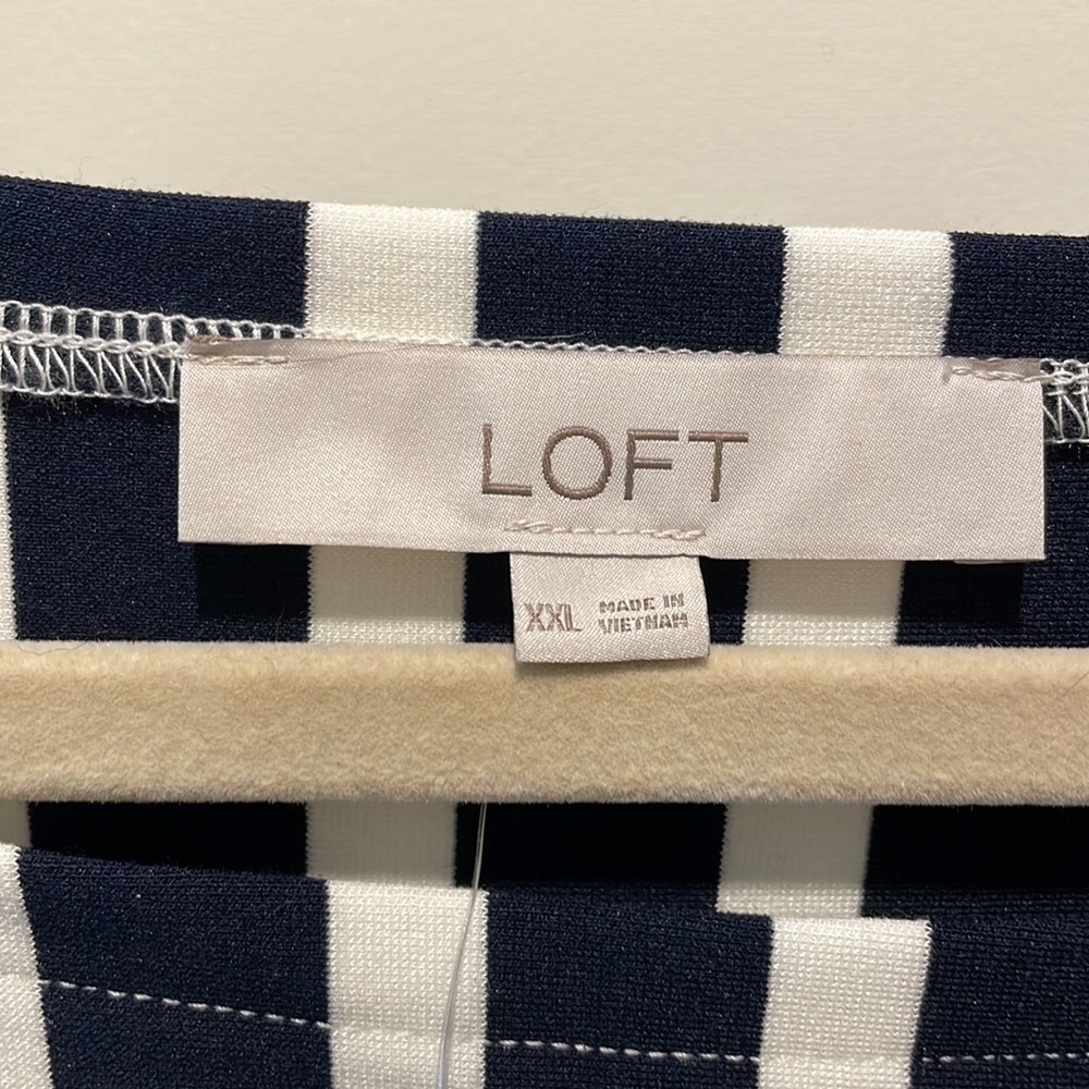 NWT Loft Striped Stretch Ponte Dress xxl - Picture 3 of 6